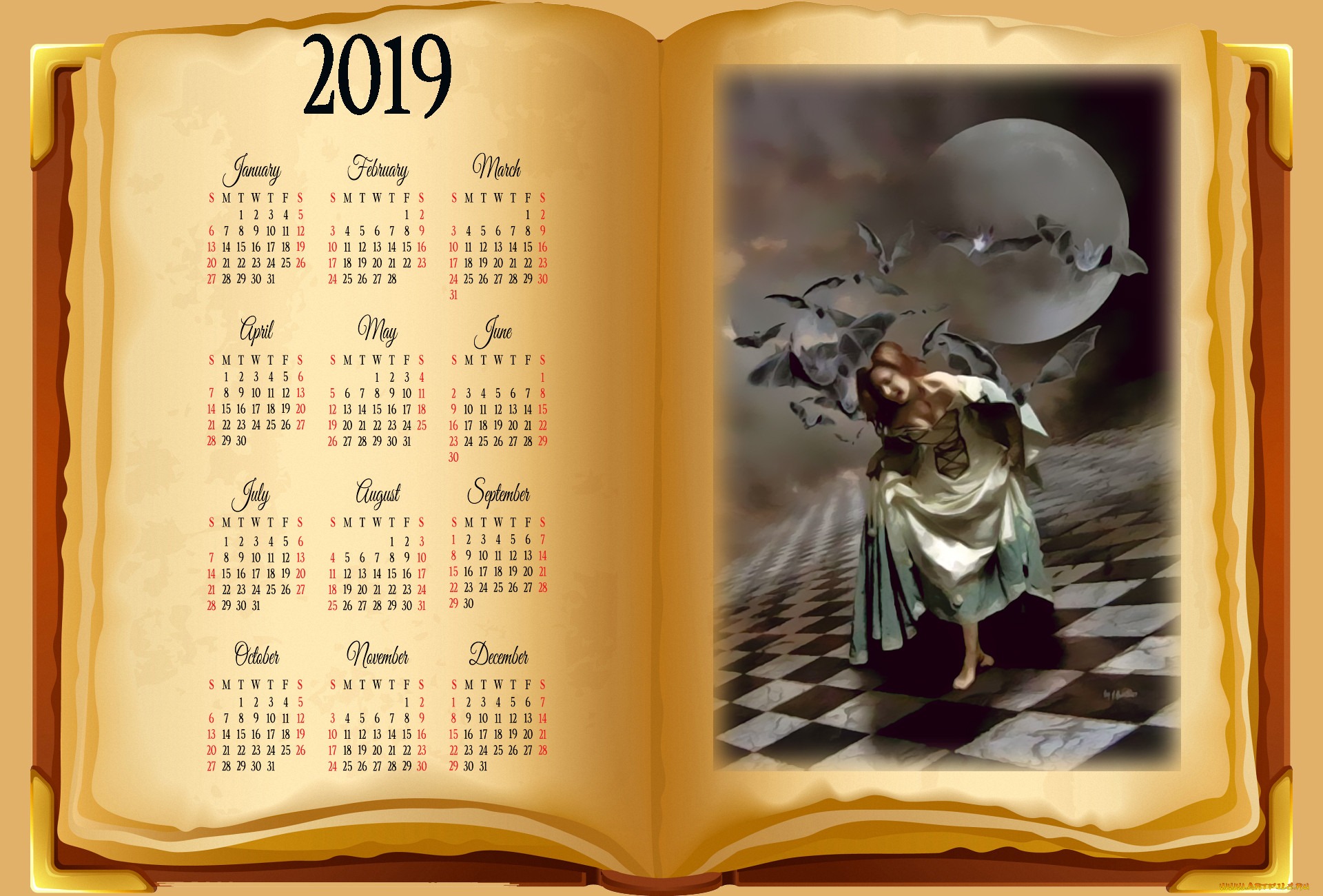 , , calendar, , , , , , 2019